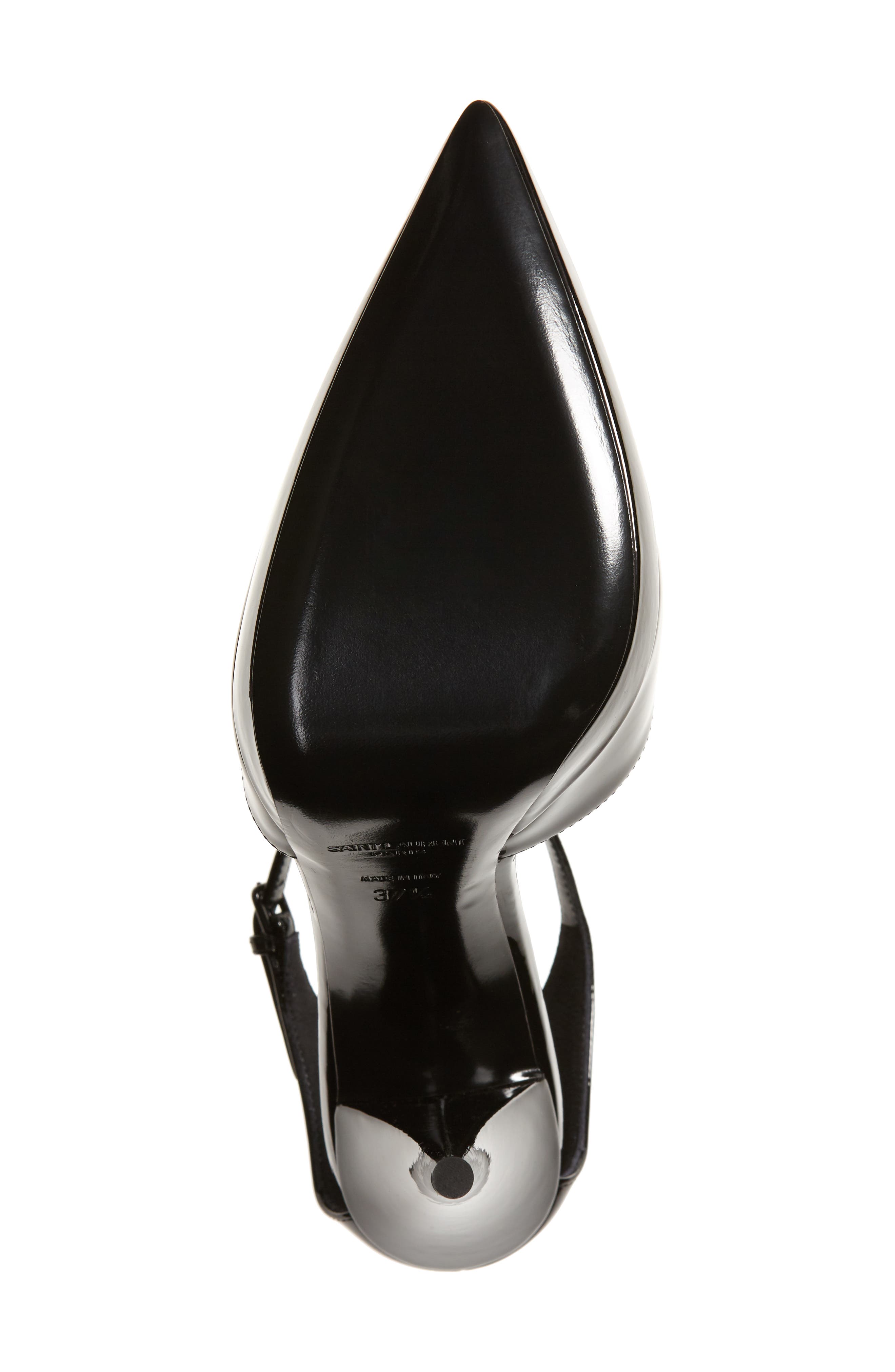 Saint Laurent Zizi Ankle Strap Pointed Toe Platform Pump, Alternate, color, 