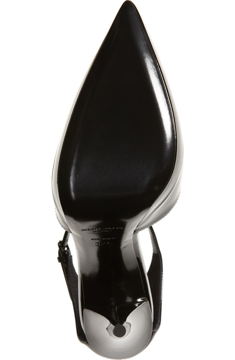 Saint Laurent Zizi Ankle Strap Pointed Toe Platform Pump, Alternate, color,