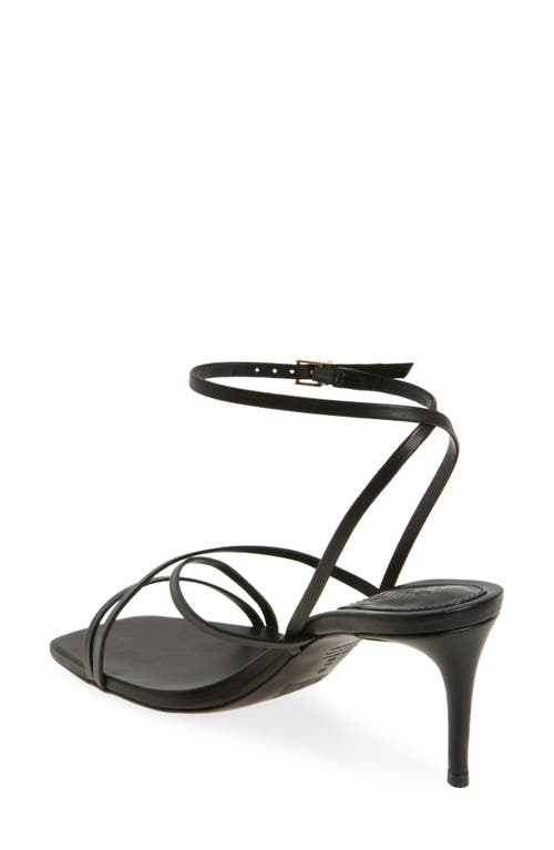 Schutz Amelia Square Leather Sandal In Black