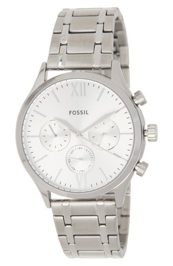 Fossil Fenmore Multifunction Bracelet Watch, 44mm In Metallic