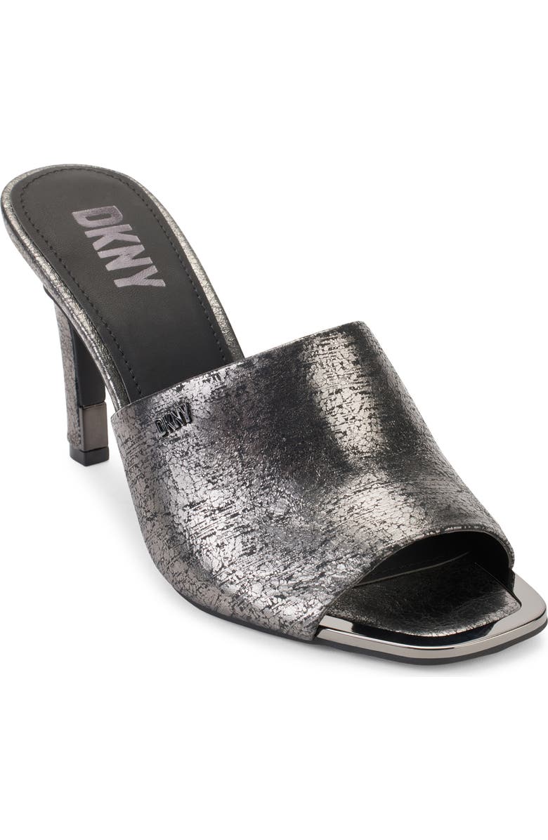DKNY Bronx Slip-On Mule Sandal, Main, color, Dk Gunmetal