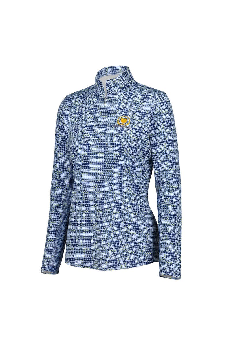 EPNY Women's EPNY  Blue 2024 Presidents Cup  Broken Geometric Print Quarter-Zip Pullover Top, Alternate, color, 