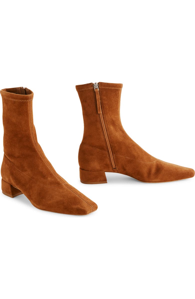 Reformation Rosina Bootie, Alternate, color, Rum Stretch Suede