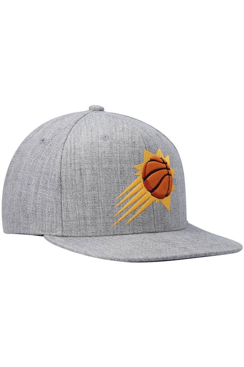 Men's Mitchell & Ness Heathered Gray Phoenix Suns 2.0 Snapback Hat, Alternate, color, Heather Gray