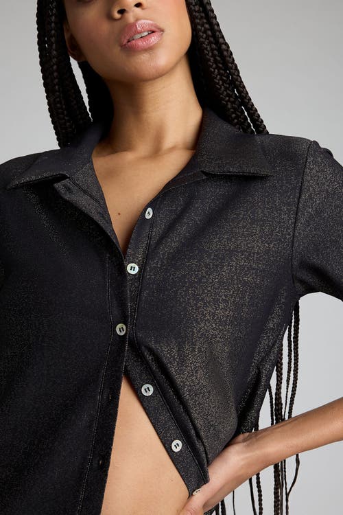 Negative Underwear Disco Short Sleeve Top In Black