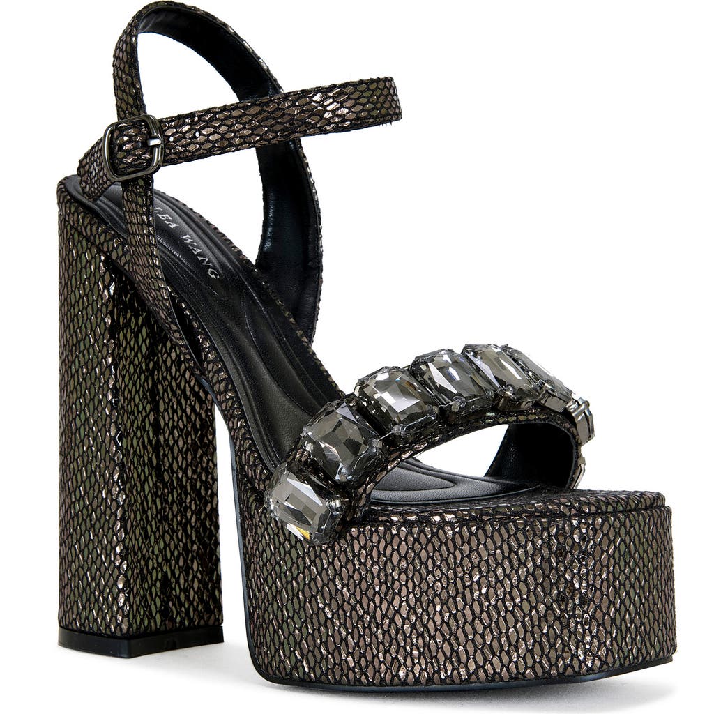Azalea Wang Kamilla Ankle Strap Platform Sandal In Black