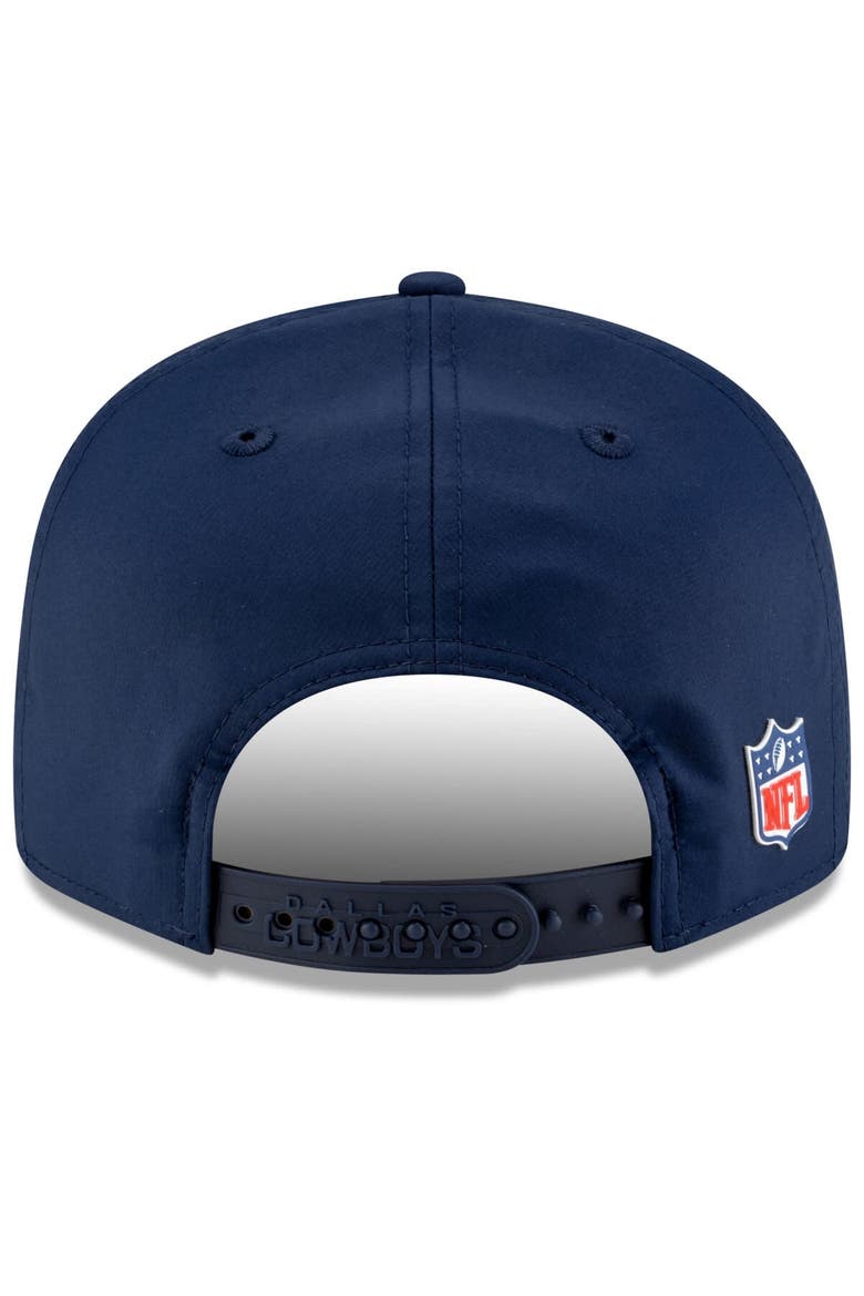 Men's New Era Navy Dallas Cowboys 2025 Sideline  Split Panel 9FIFTY Snapback Hat, Alternate, color, Navy