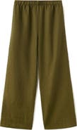 MANGO Straight Leg Linen Blend Pants