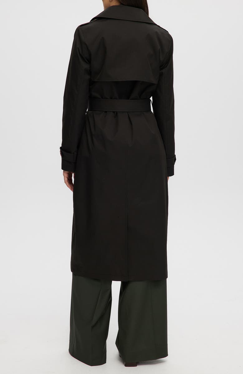 Noize Long Trench Coat, Alternate, color, Black
