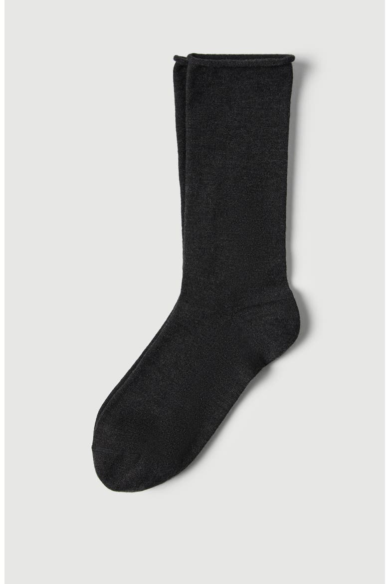 Cashmere knit socks, Main, color, Lignite Grey