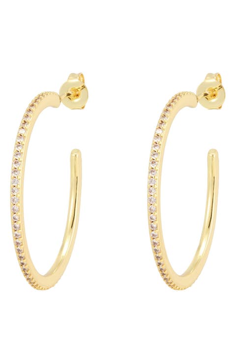14k Gold Plated Thin Hoop Earrings