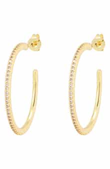 14k Gold Plated Thin Hoop Earrings