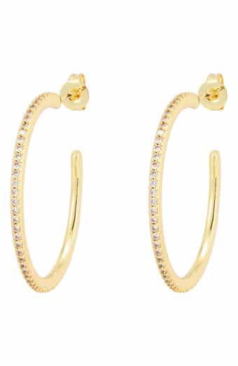 14k Gold Plated Thin Hoop Earrings