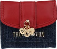 USPA ACCESSORIES Charm Drop Mixed Media Wallet