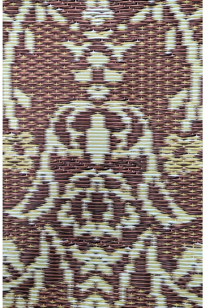 Garland Teal & Brown Outdoor Mat, Alternate, color, teal and brown