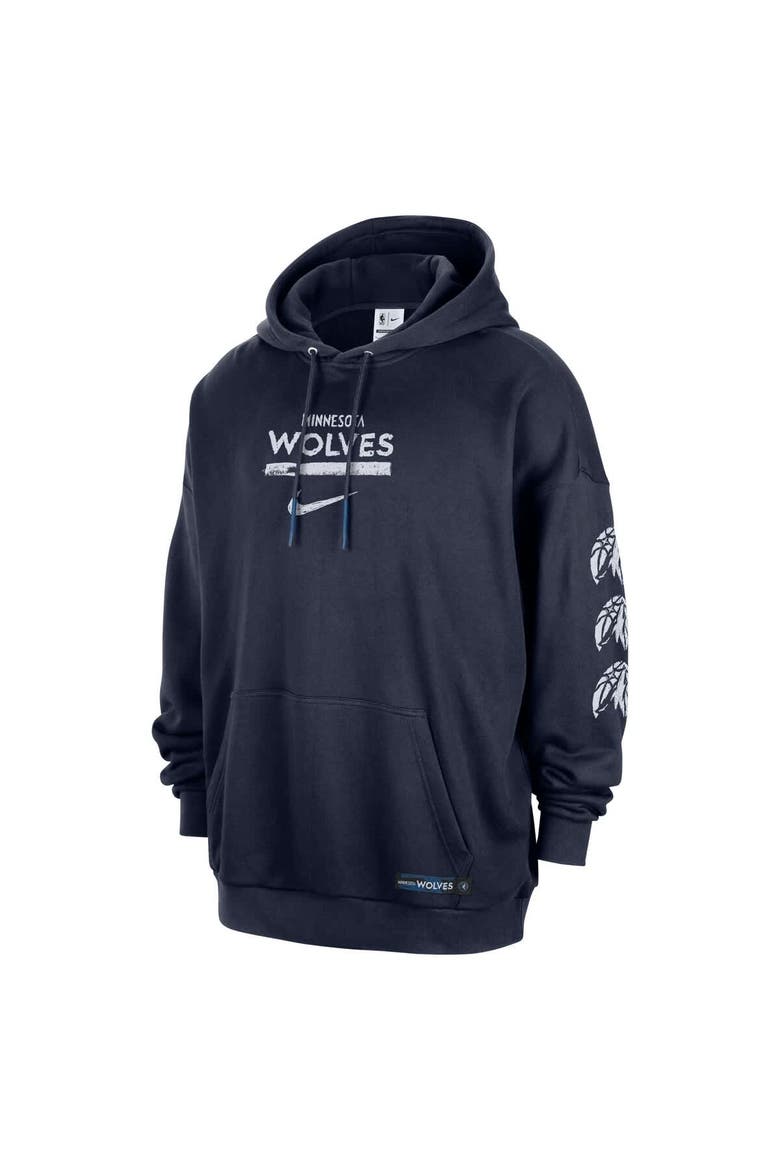 Men's Nike Navy Minnesota Timberwolves Courtside Club Premium Hoodie, Alternate, color, Navy