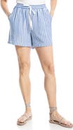 MAX STUDIO Stripe Drawstring Waist Shorts