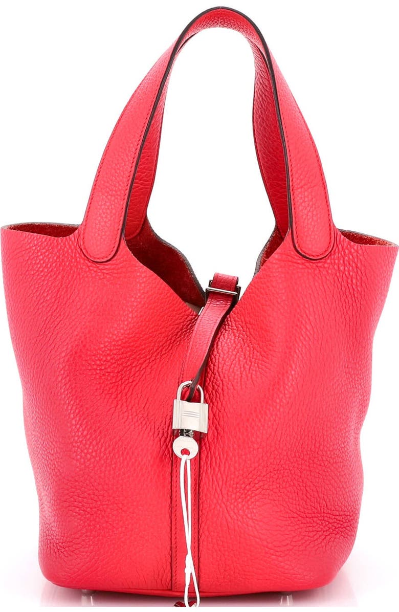 Pre-Owned Hermes Picotin Lock Bag Clemence PM, Main, color, Rose Mexico