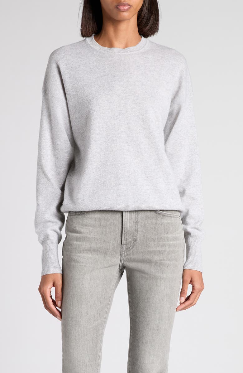TOM FORD Cashmere Crewneck Sweater, Main, color, Ig125 Pale Grey Melange