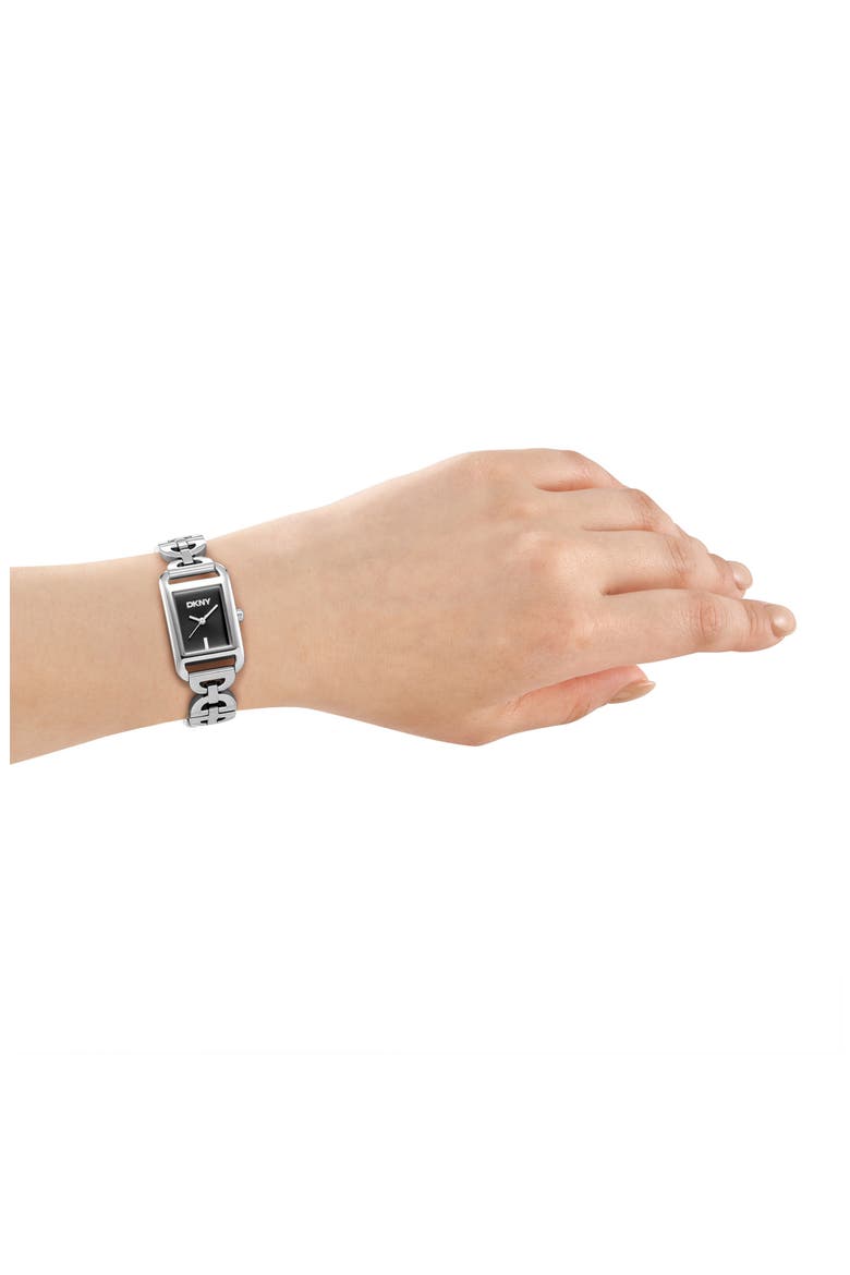 L 142 Bracelet Watch, Alternate, color, BLACK/ SILVER