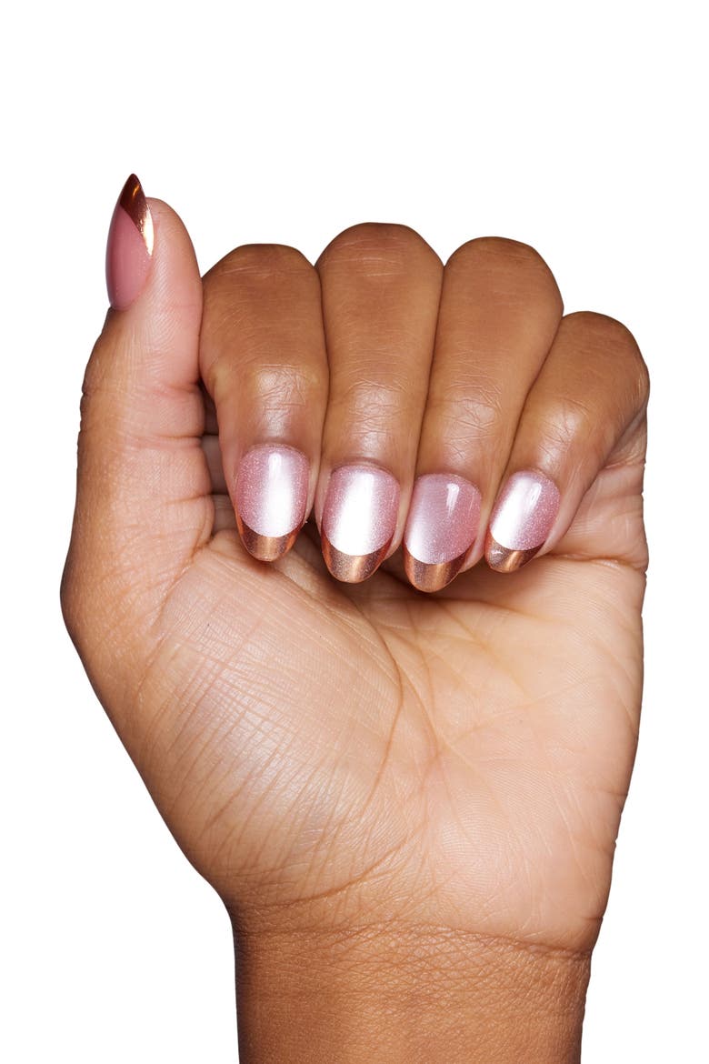 Short Oval Press-On Nails, Alternate, color, CARAMEL APPLE