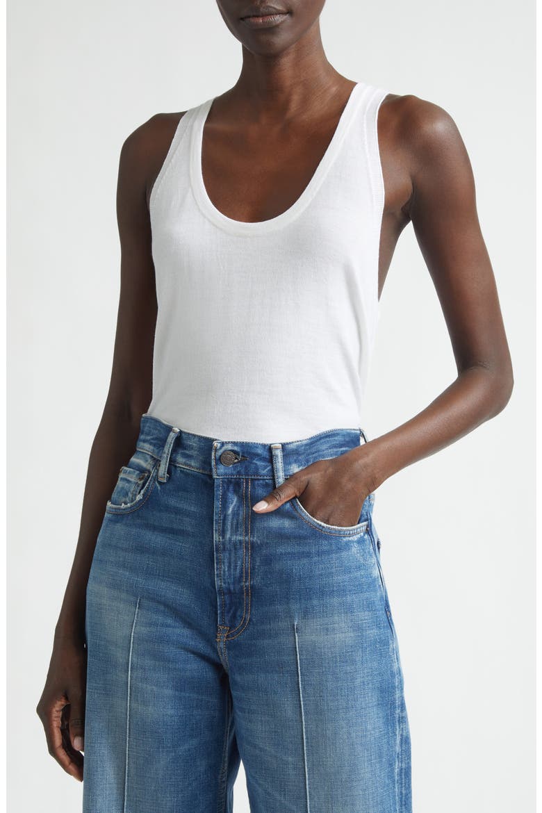 Greer Wool Sweater Tank, Main, color, WHITE