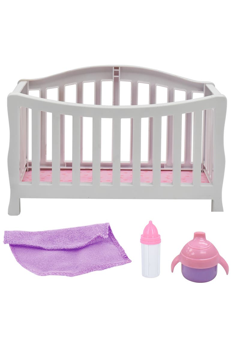 Doll In Crib 8" Baby Doll Playset 2+, Alternate, color, Multicolored