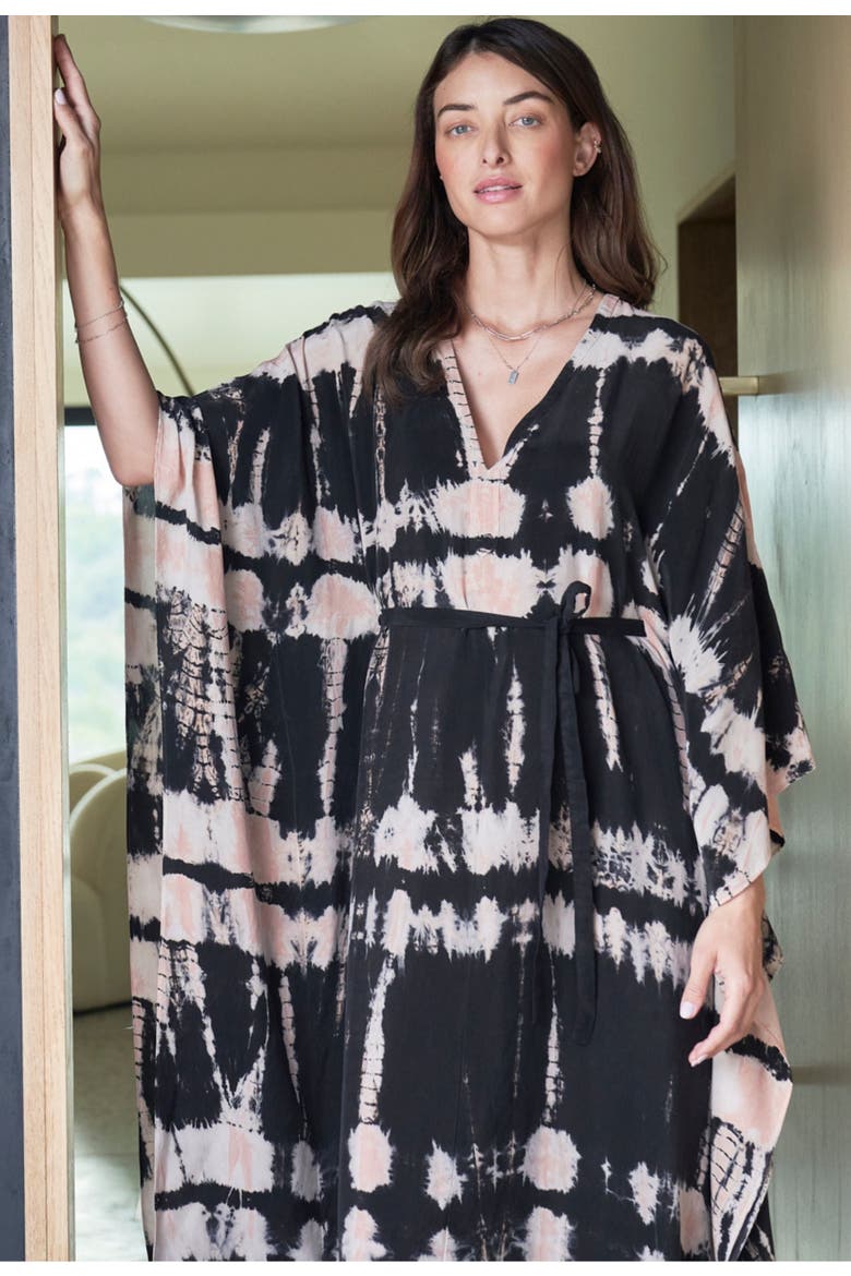 Cupro Caftan, Alternate, color, SedonaAztec