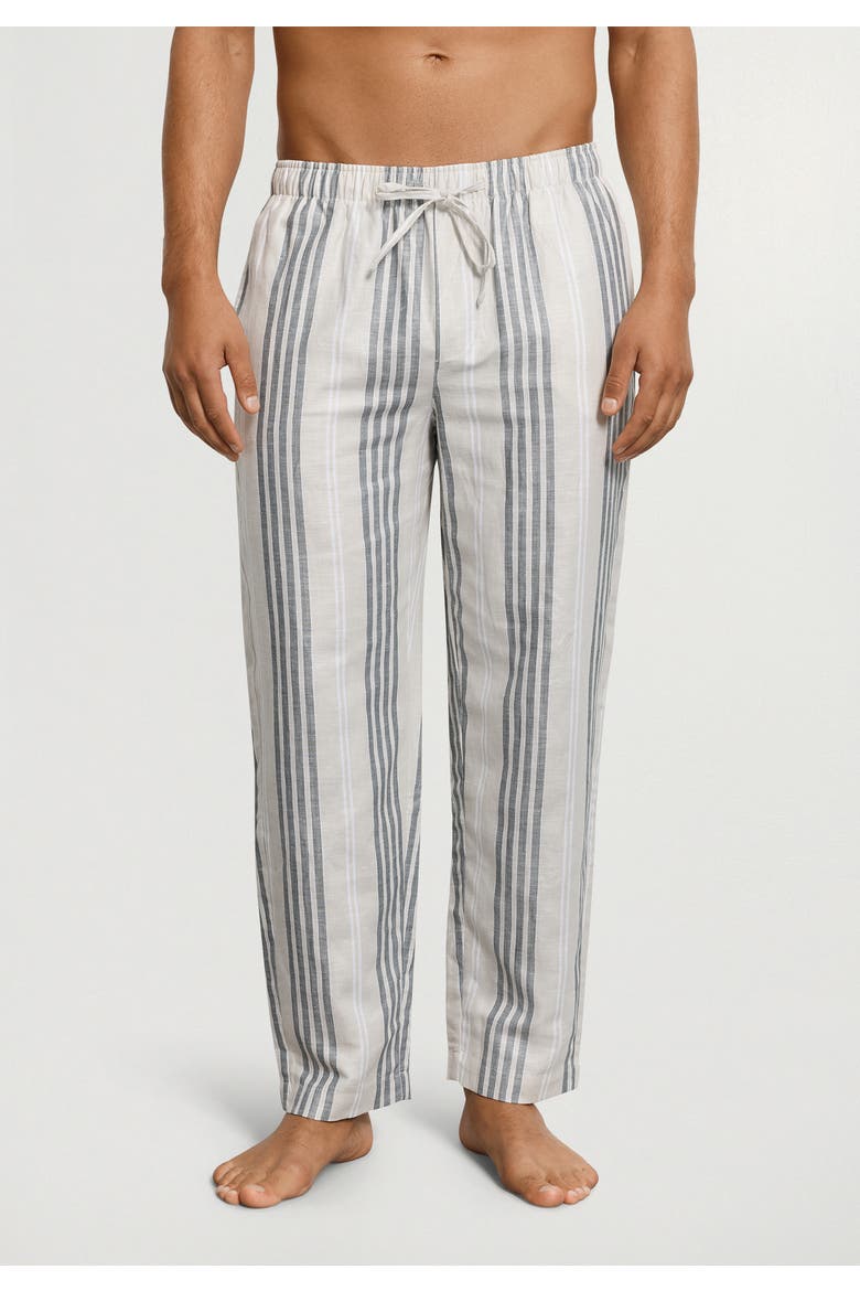 UC Linen and Cotton Woven Pants, Alternate, color, Sandy Stripe