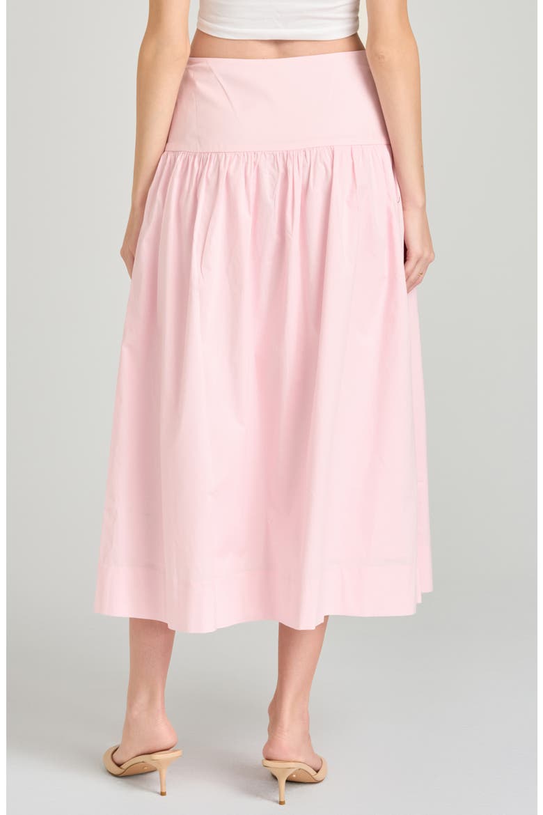 Mia Stretch Cotton Midi Skirt, Alternate, color, LIGHT PINK