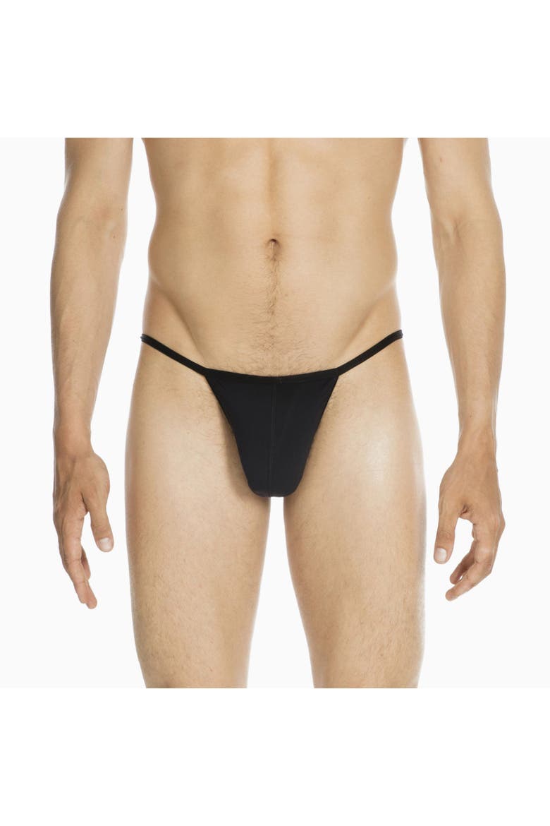 Plume G-string, Alternate, color, Black