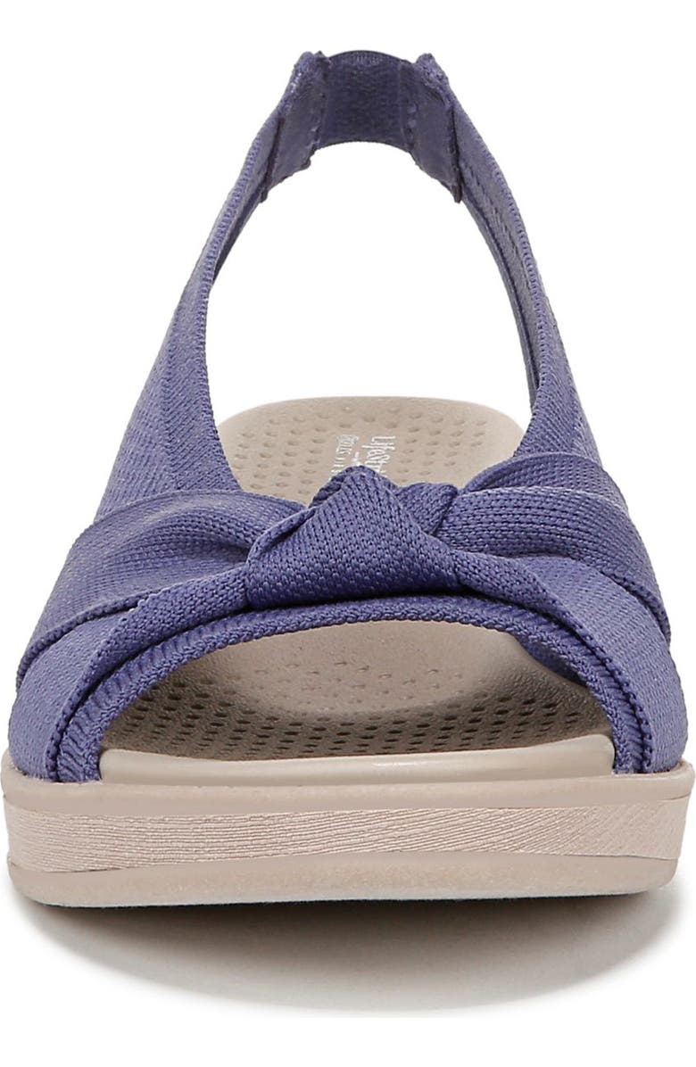 LifeStride Bell Slingback Wedge Sandal, Alternate, color, Blue Knit