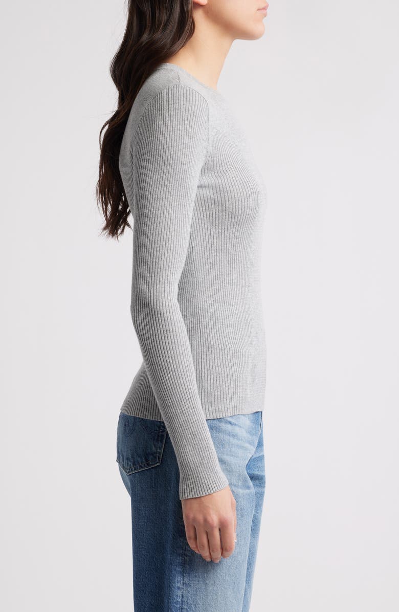 Treasure & Bond Crewneck Cotton Blend Rib Sweater, Alternate, color, 