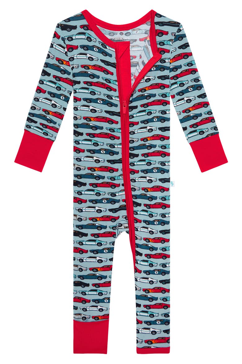 Miles Fitted Convertible Footie Pajamas, Alternate, color, OPEN BLUE