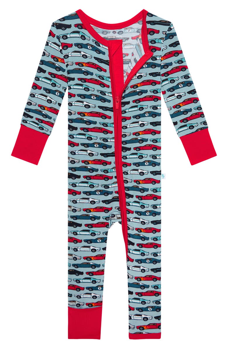 Posh Peanut Miles Fitted Convertible Footie Pajamas, Alternate, color, Open Blue