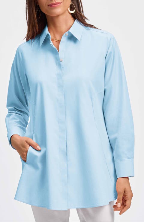 Cici Non-Iron Tunic Blouse