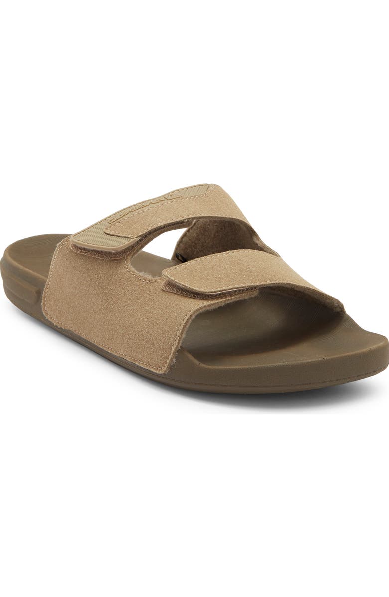 Quiksilver Dusk Patrol Slide Sandal, Main, color, Tan/ Medium Brown