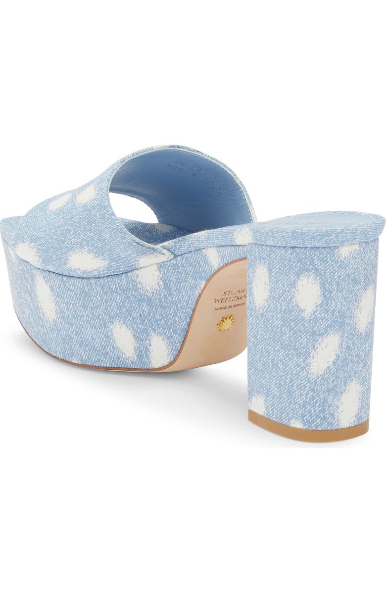 Stuart Weitzman Square High Platform Sandal, Alternate, color, Light