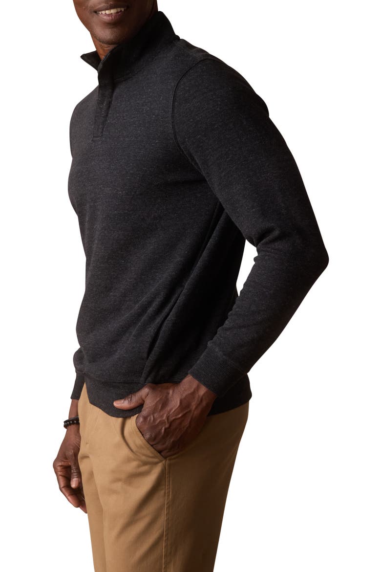 Puremeso Fleece Quarter Zip Sweater, Alternate, color, PHANTOM