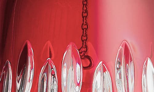 Waterford Lismore Red Bell Crystal Ornament In Red