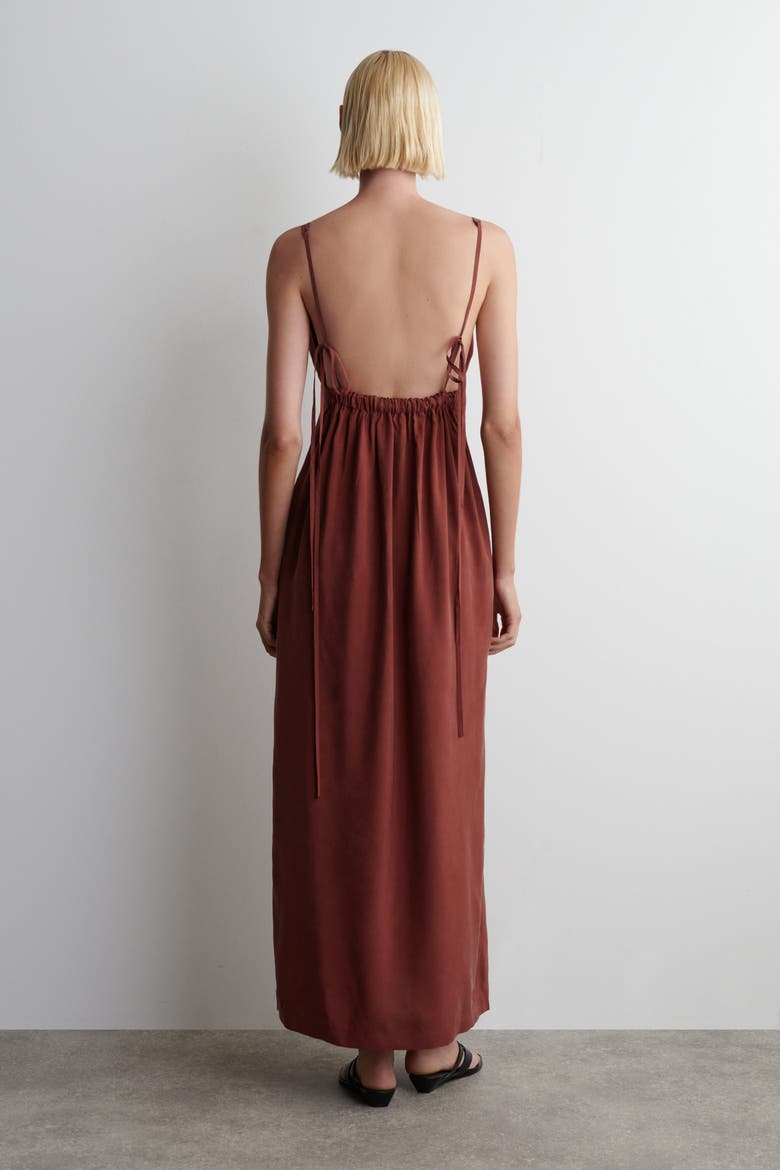 oversized gathered maxi dress Virmaxy Summer Dresses for Women 2026 Women's Oversized Shift Maxi Dress Fixed Spaghetti Strap Gathered Scoop Neck Natural Crinkle Solid Bohemian