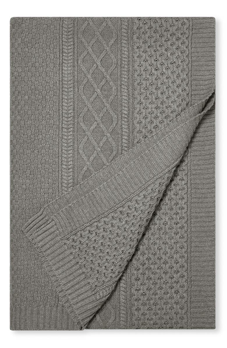 Boll & Branch Aran Cable Organic Cotton Throw Blanket, Main, color, 