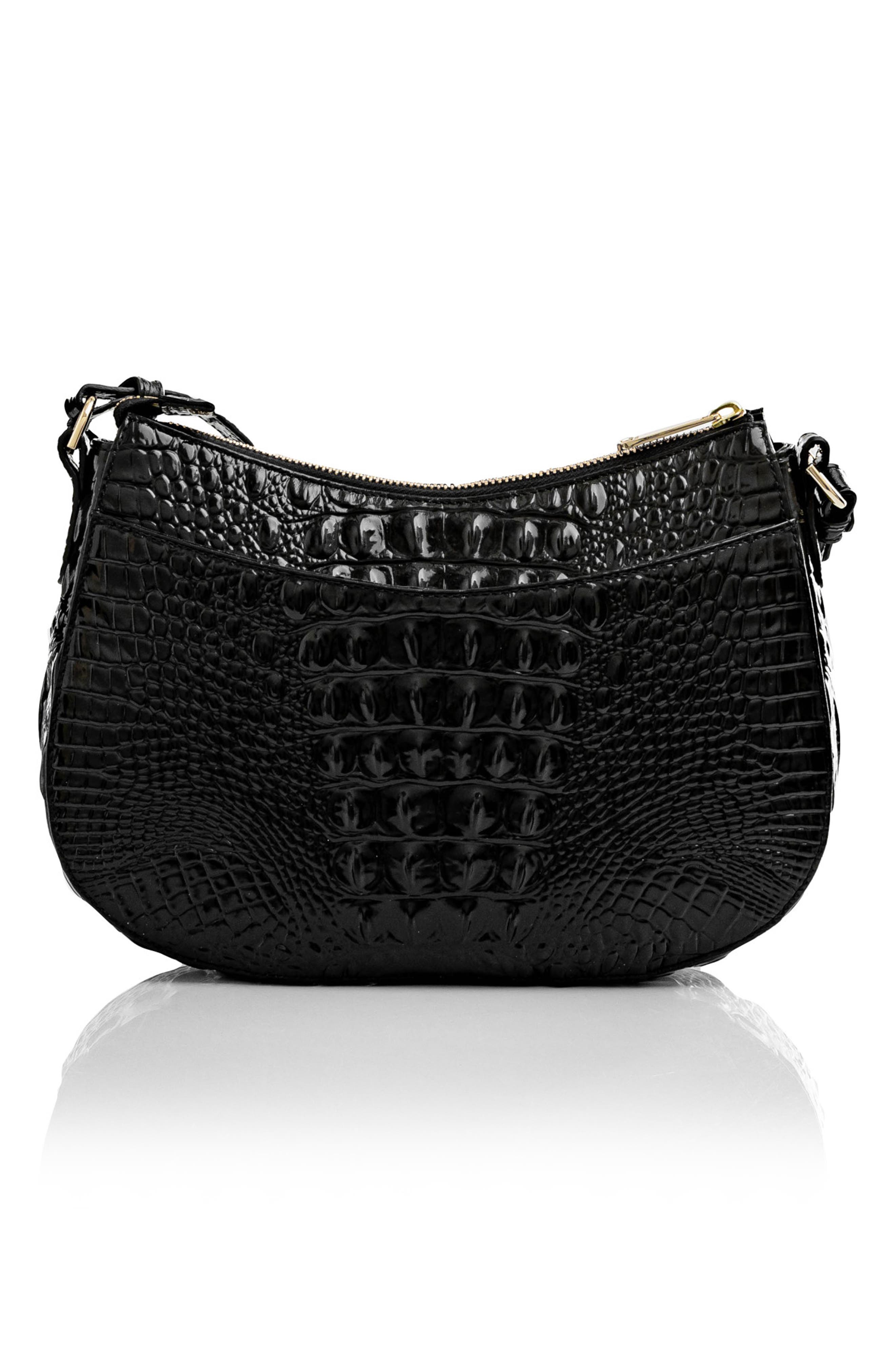Brahmin Shayna Croc Embossed Leather Crossbody Bag, Alternate, color, 