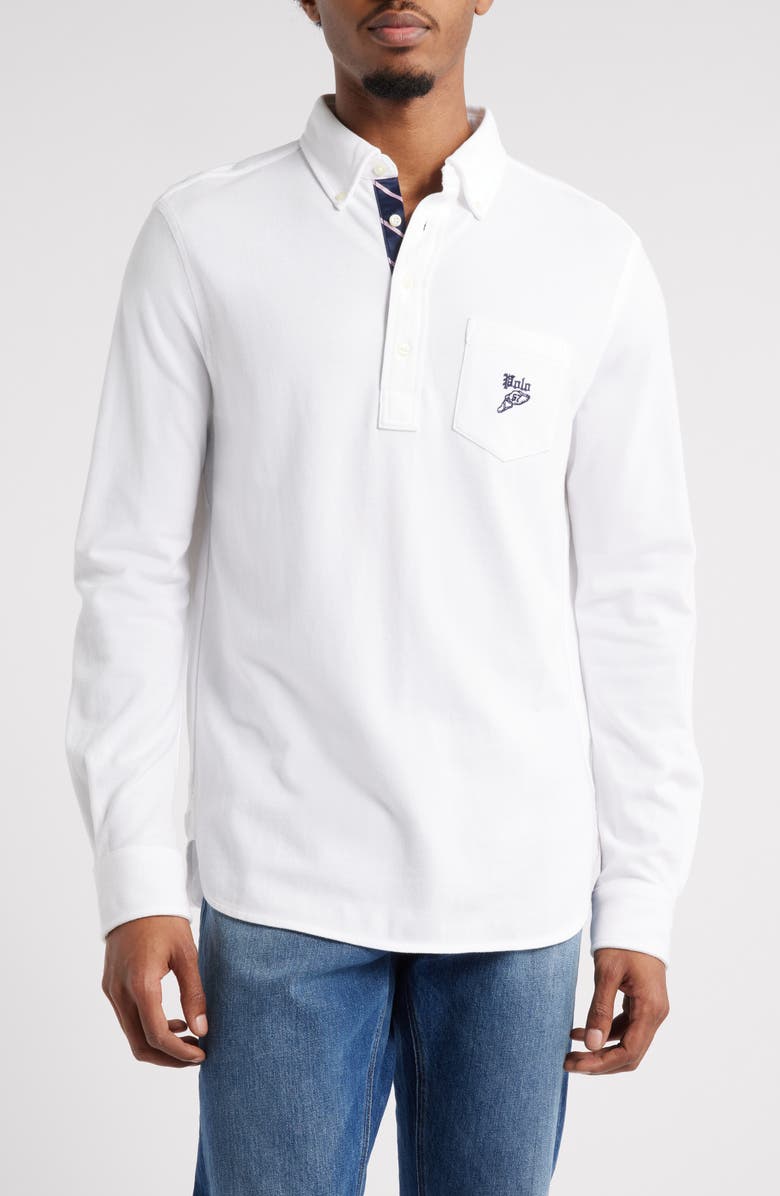 Polo Ralph Lauren Long Sleeve Cotton Oxford Polo, Main, color, 
