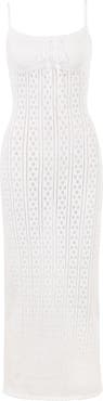 HOUSE OF CB Myla Pointelle Maxi Sweater Dress