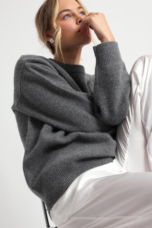 Almina Concept Oversized Wool/cash Sweater In Grey