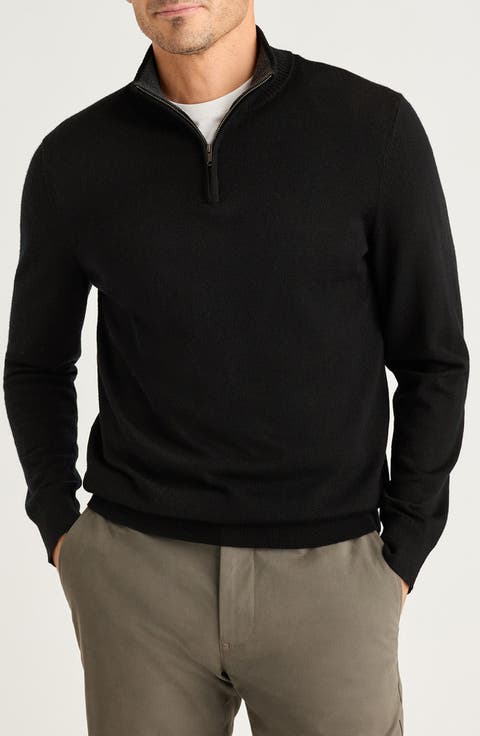 Merino Wool Quarter Zip Sweater