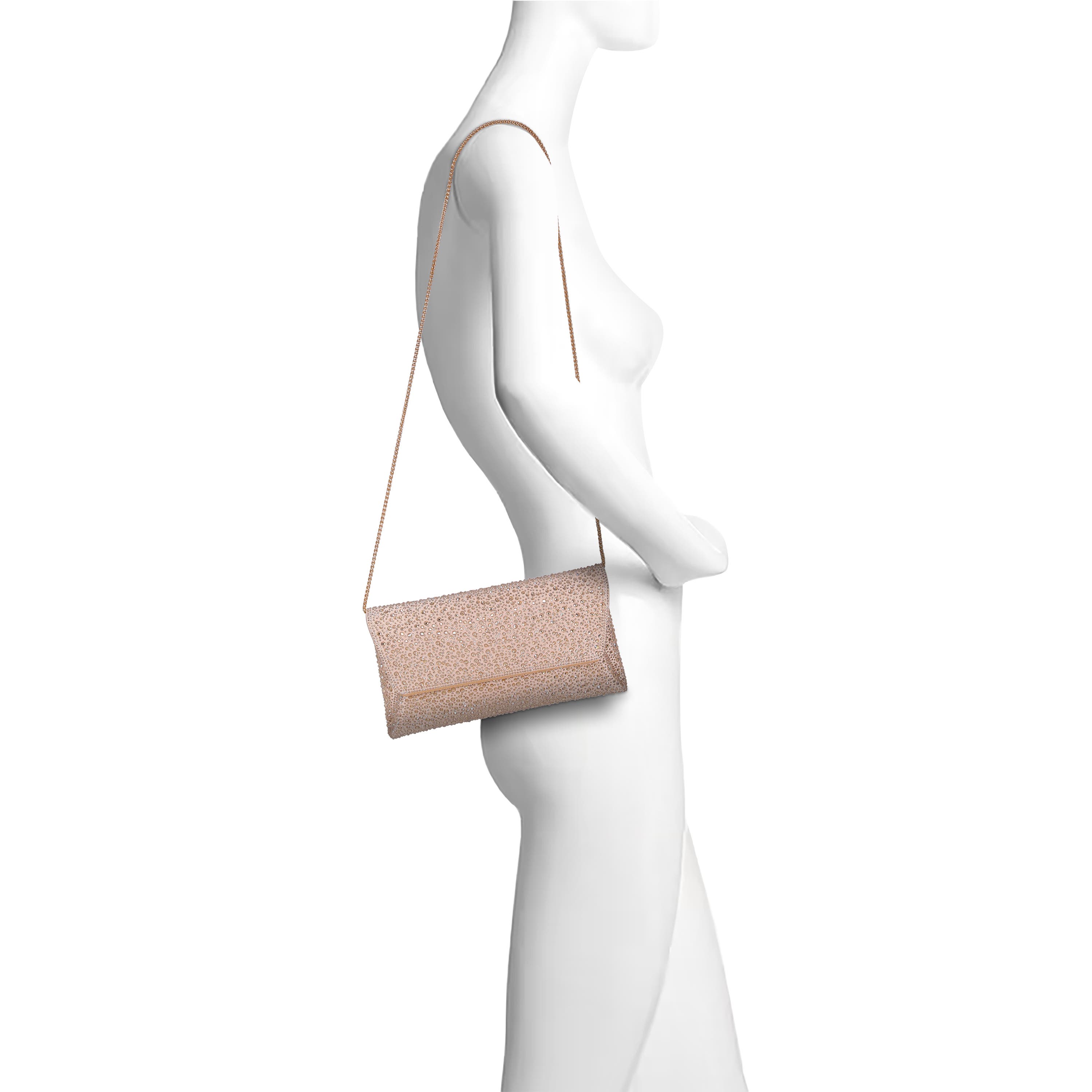 Juliet Mixed Crystal Envelope Clutch, Alternate, color, Champagne