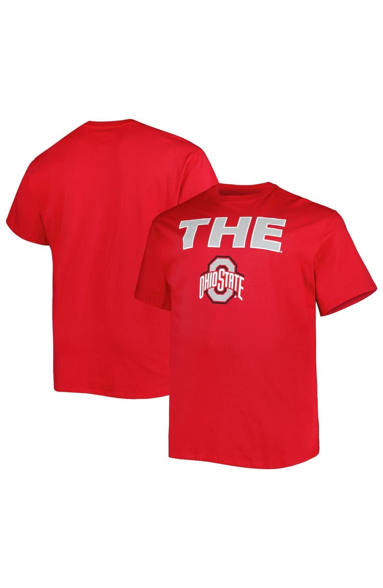 PROFILE Men's Scarlet Ohio State Buckeyes Big & Tall "The" T-Shirt, Main, color, 
