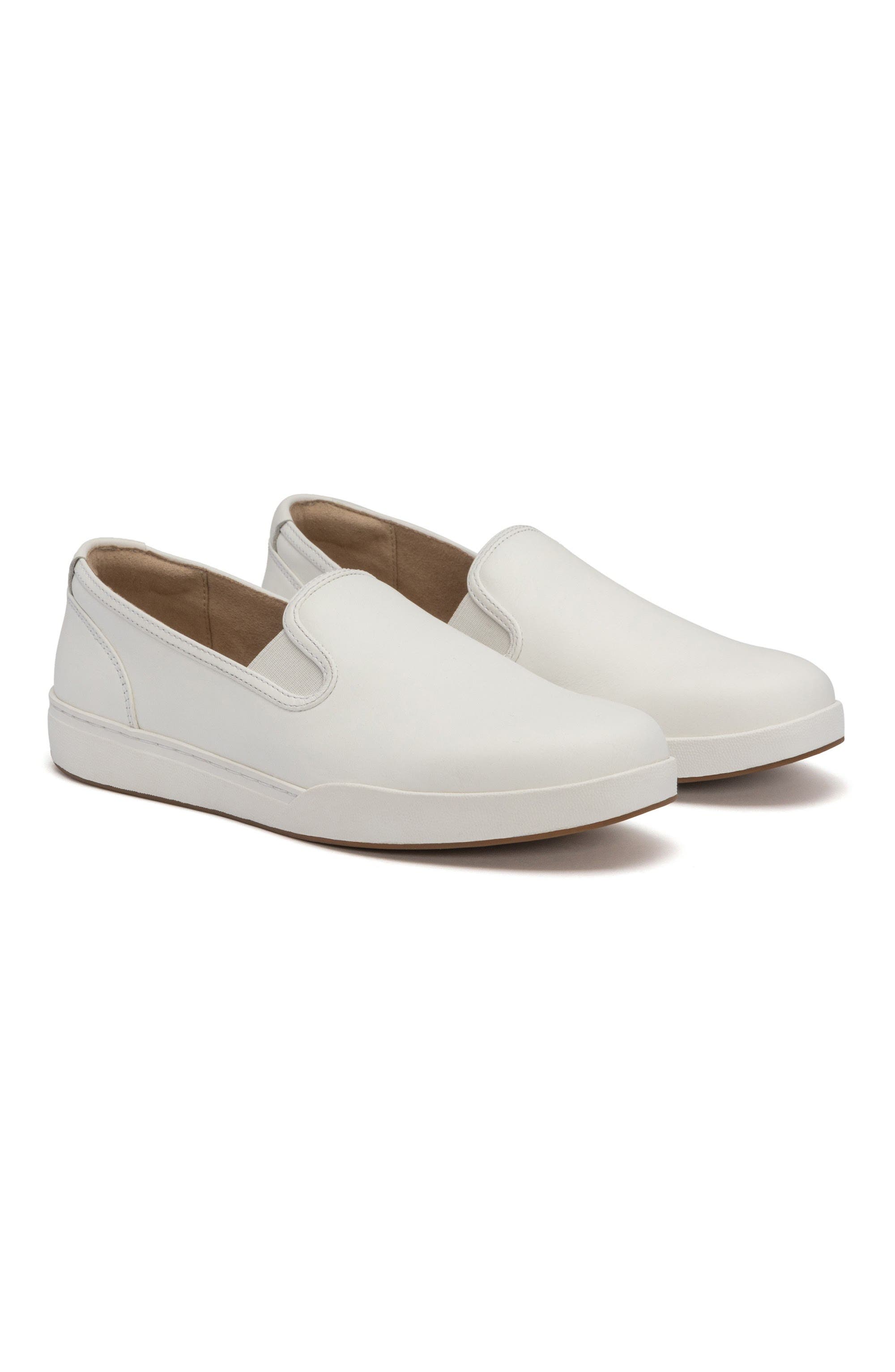 Encore Slip On Sneaker, Alternate, color, White Leather - Regular